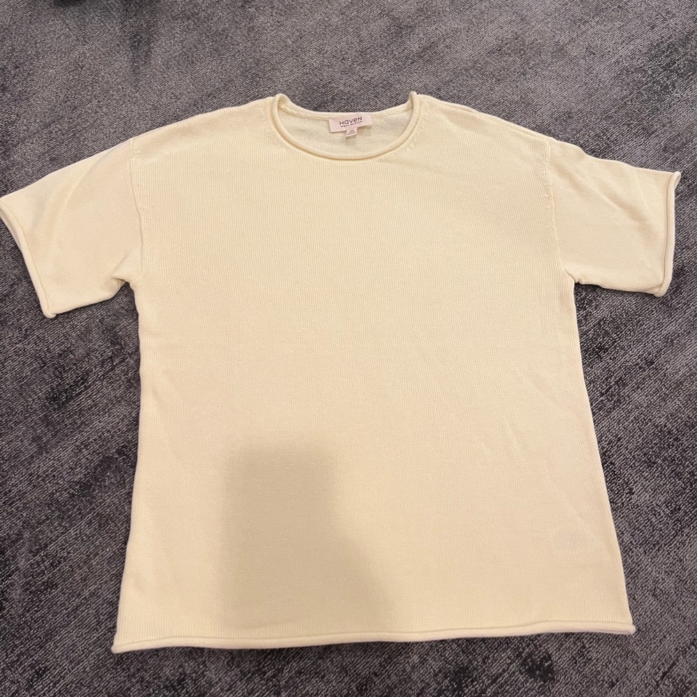 Haven yellow sweater xs new